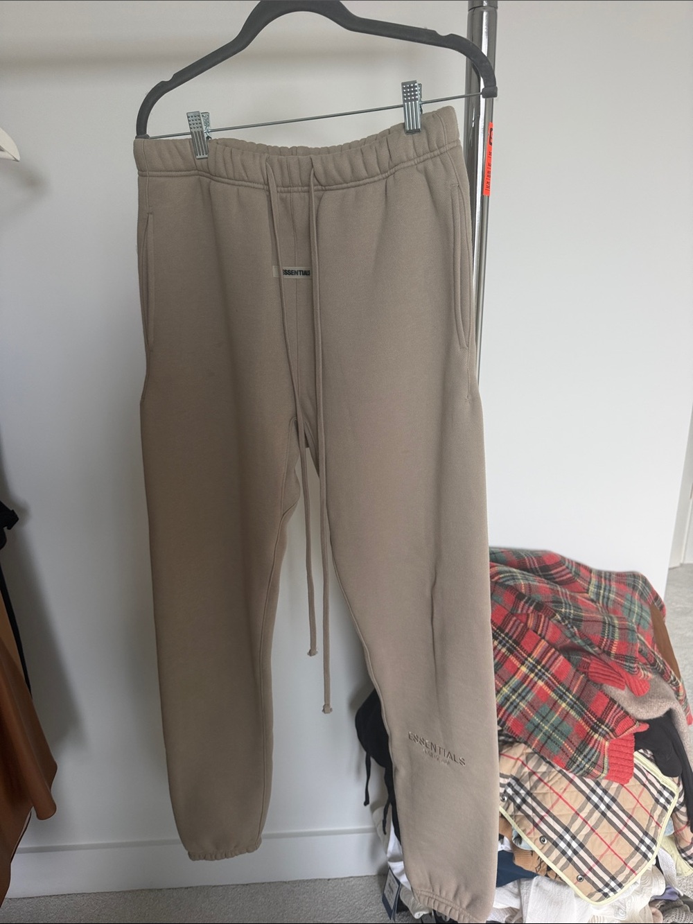 ESSENTIALS Men’s Taupe Drawstring Joggers